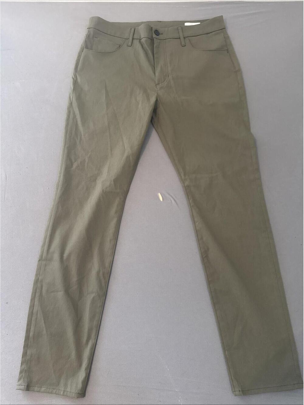 7 For All Mankind Tech Chino Pants Mens 33 Green Performance